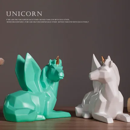 Back To School Nordic Piggy Bank Solid Color Simple Resin Ornaments Cartoon Unicorn Animal Piggy Bank Personalized Adult Gift