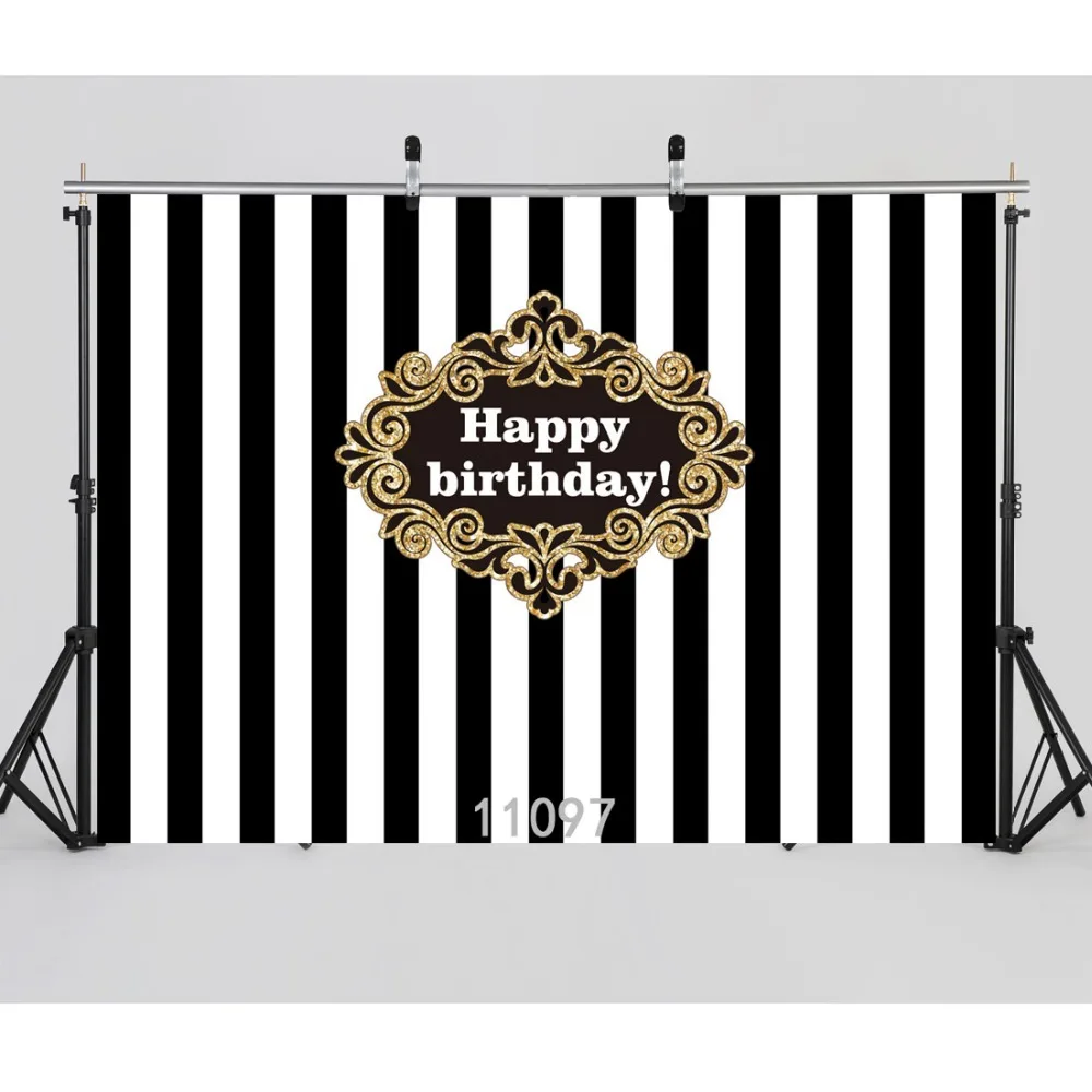 الأطفال الطفل عيد ميلاد حزب أسود أبيض المشارب خلفيات للتصوير الفوتوغرافي للصور استوديو التصوير الفينيل الخلفيات Photophone