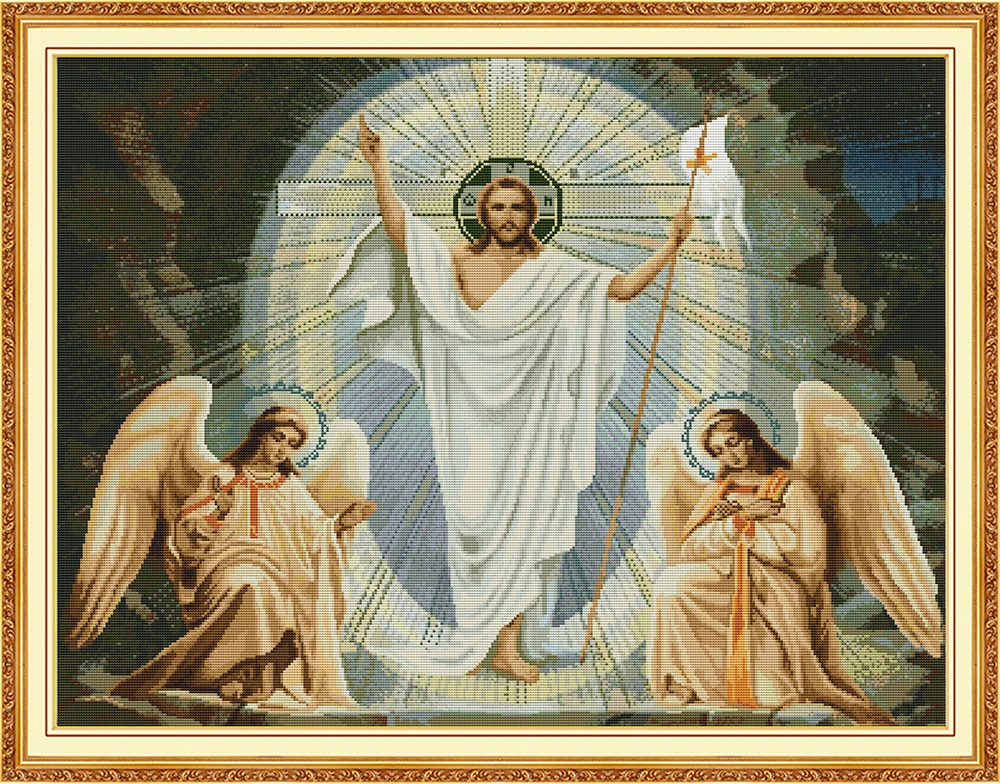 

Иисус 11 набор для вышивки крестом Аида 14 карат 11 карат принт холст стежки вышивка DIY ручная работа