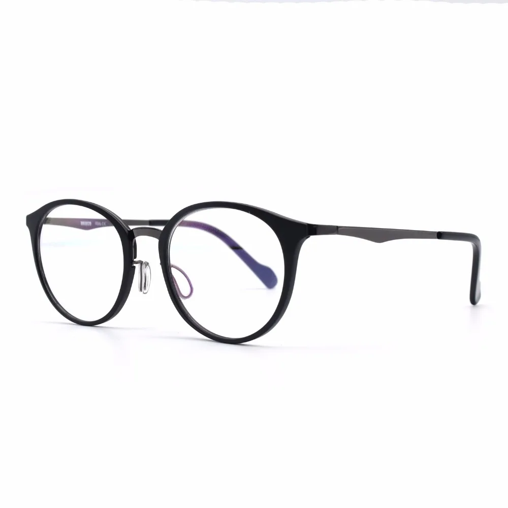 

HKUCO Clear Lens Frame Glasses Black Circle Frame