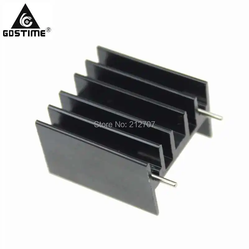 100 Pieces/lot Gdstime 25x23x16mm Heatsink MTDA7294 / L298 Transistor Radiator For Amplifier With Needle