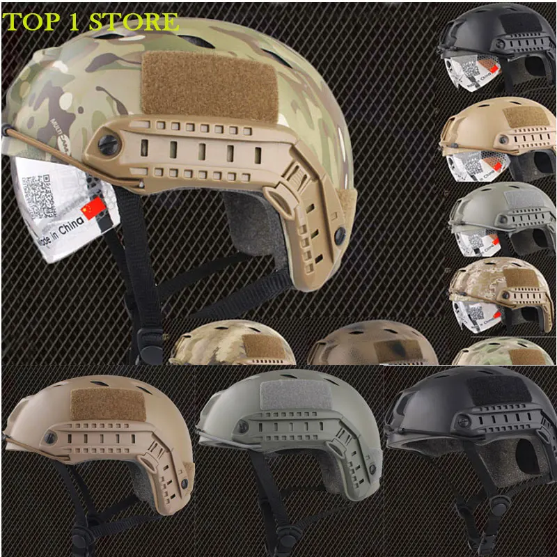 Full 15 Color Fast Helmet with Protective Goggle Pararescue Jump Type Tactical Military Helmet