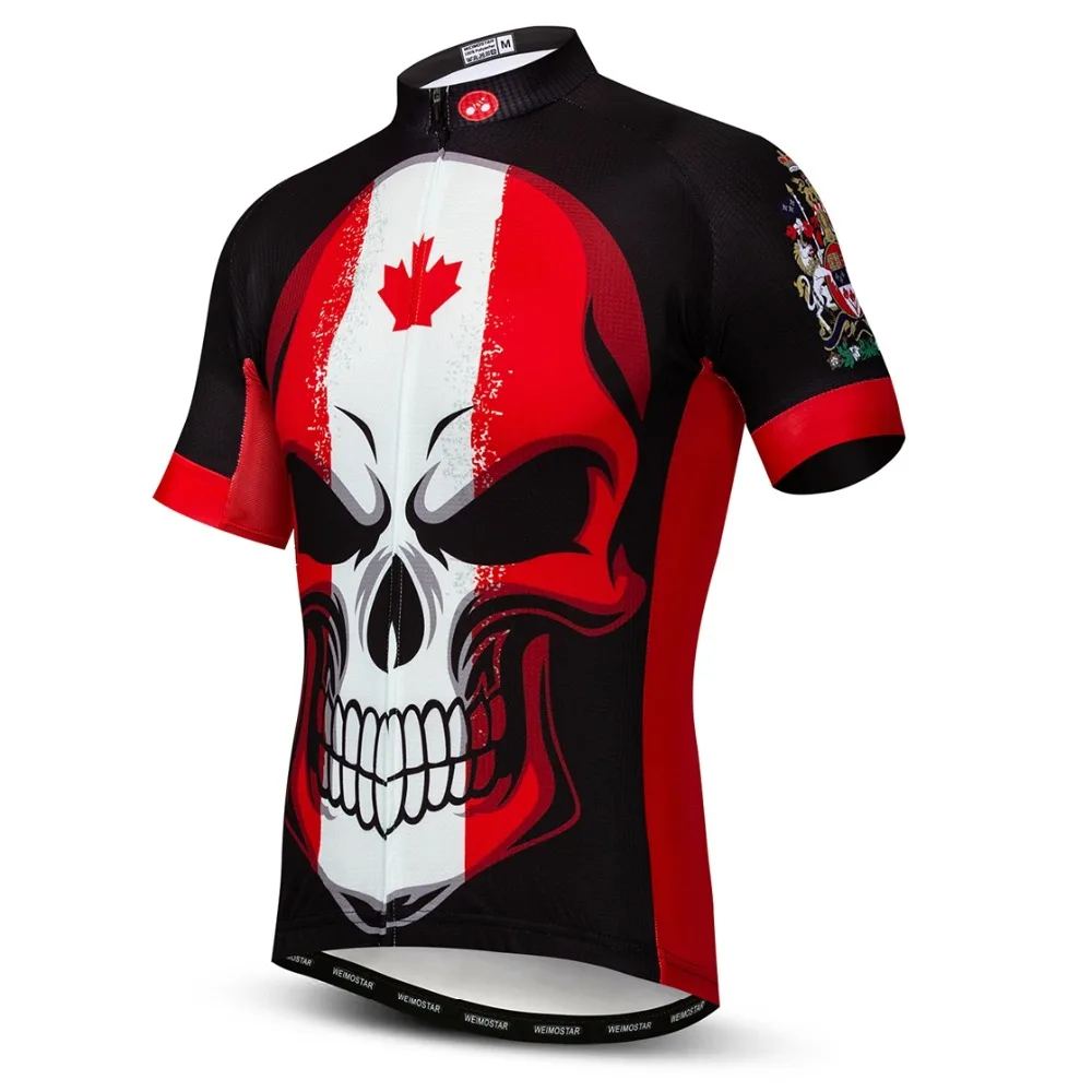 2019 Cycling Jersey men Bike Jerses  road MTB bicycle Clothing Short Sleeve sportswear maillot Racing top skull Russia France