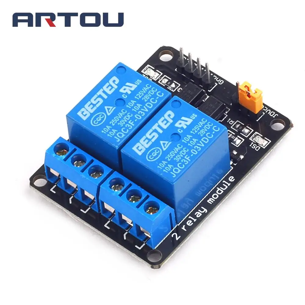 3.3V 3V 2 Channel Relay Module with Optocoupler Relay Output 2 way Relay Module for Arduino