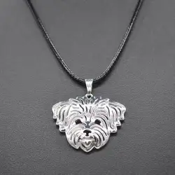 Women's Pet Bichon Frise Necklaces Jewelry Coton de Tulear Pendant Necklaces Rope Chain Dog Necklace