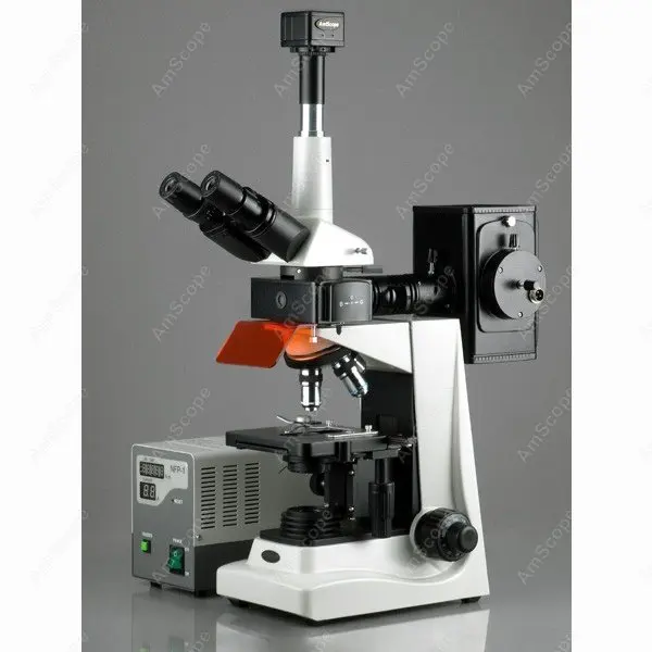 EPI Fluorescence-AmScope Supplies 40X-1600X EPI Fluorescence Trinocular Microscope + 10MP Digital Camera SKU: FM320TA-10M