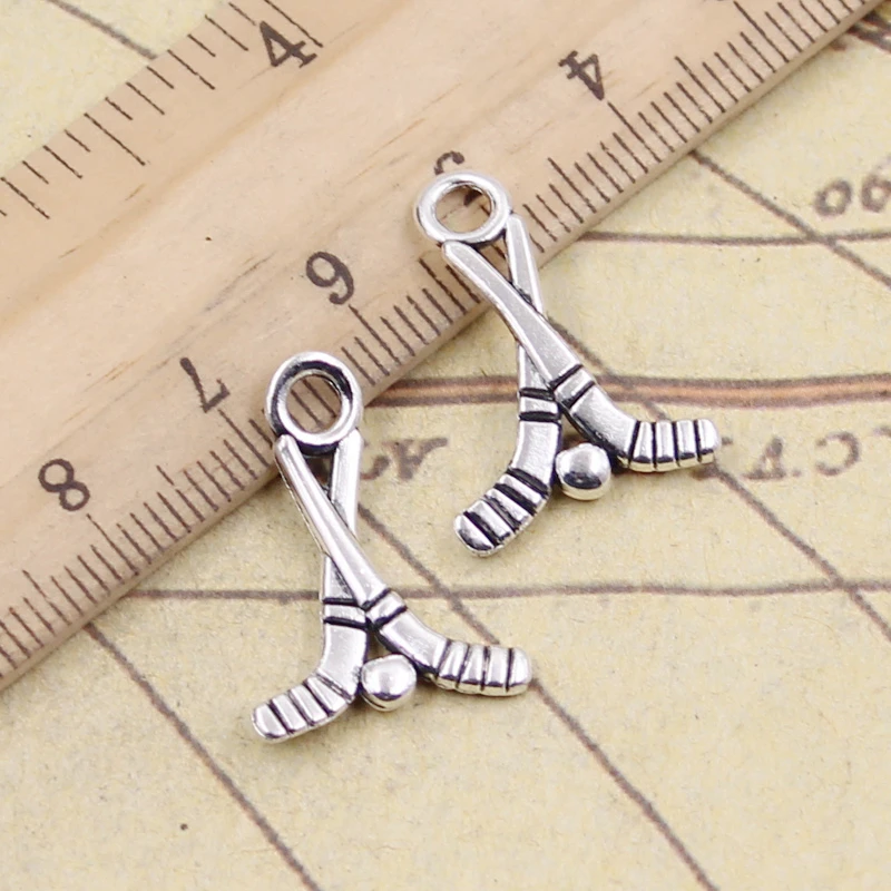 20 sztuk Charms hokejowe klub 16x23mm tybetański srebrny kolor zawieszki antyczne tworzenia biżuterii DIY Handmade Craft