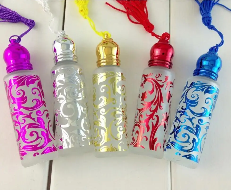 

High quality 10ML perfume bottles Empty Roller ball bronzing bottle frosted Bottles 200pcs