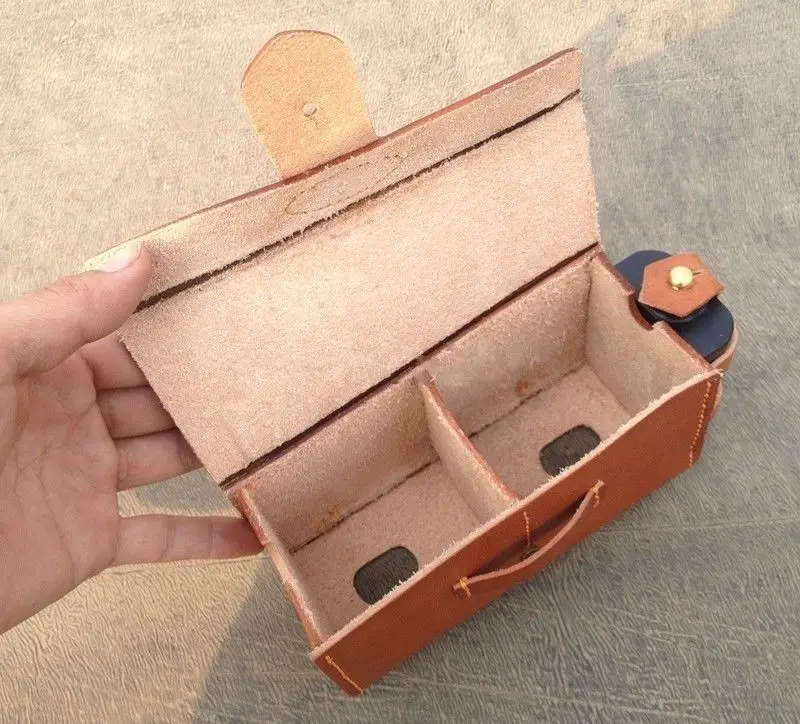 WWII WW2 Imperial Japanese Japan Arisaka Type 38 Leather Ammo POUCH WITH OIL Box