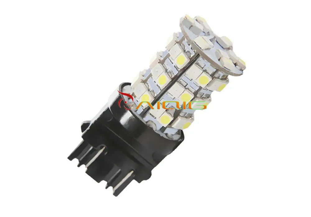 3157 switchback 60 SMD white amber rear Signal LED lamp p27 / 7 w led car brake lights bulbs car parking light source 12 V