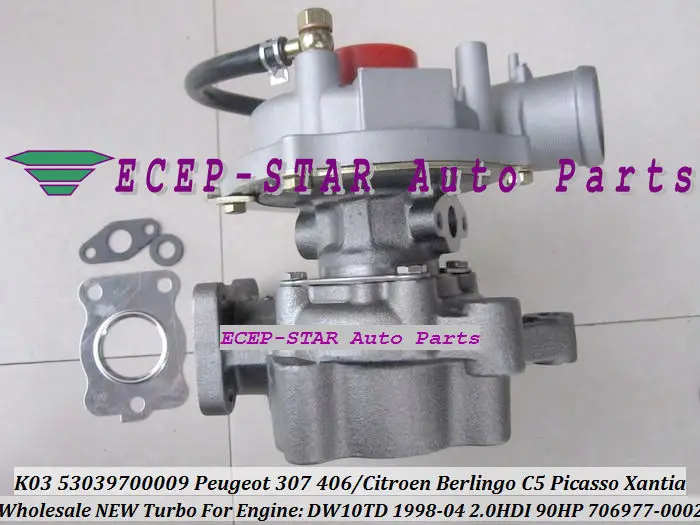 

Turbo K03 VVP1 53039700009 706977-0002 706977-0003 9622526980 9633382180 0375C8 0375E3 0375E1 0375E0 0375H7 DW10TD 2.0L HDI