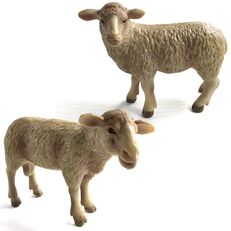 Simulation Sheep Lovely Farm Goat Animal Model Bonsai Figurine Home Decor Miniature Fairy Garden Decoration Accessories Modern