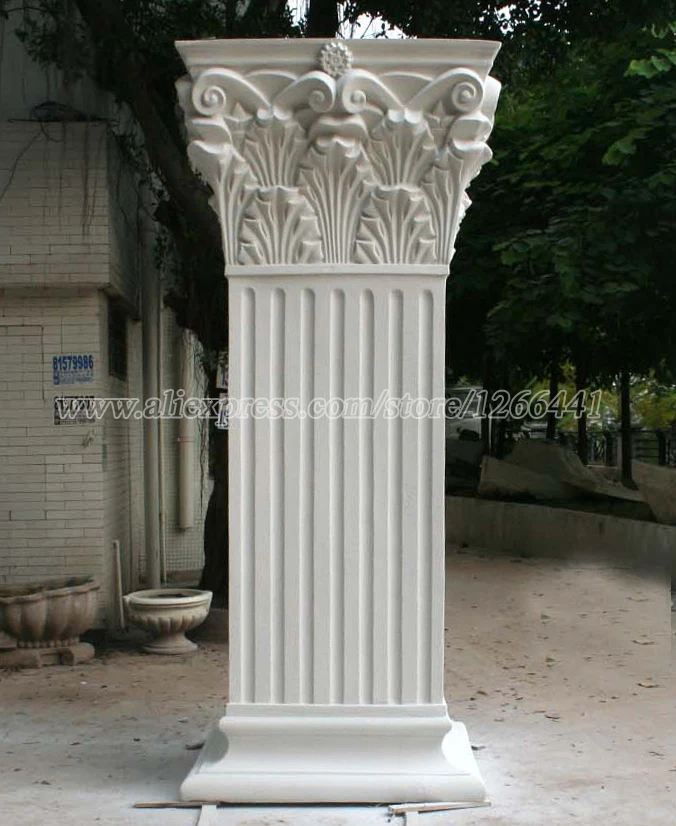 Carved stone Roman pillars Roman Corinthian style square column marble gate posts portal pillars custom made