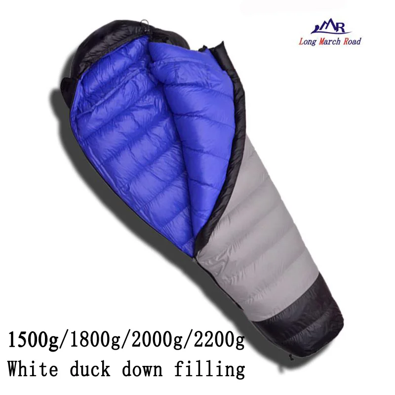 

LMR Ultralight Comfortable Duck Down Filling 1500g/1800g/2000g/2200g Can Be Spliced Camping Sleeping Bag