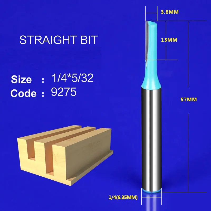 1pcs 1/4*5/32 straght Slotting cutter frazier milling cutter knife for wood tool fresa cnc router bit for wood fresa 9275