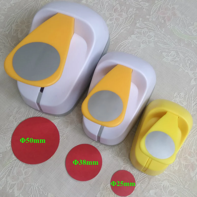 Round Shape Craft Punch Set for Children, DIY Hole Punches, Scrapbook, School Circle Punches, 5cm, 3.8cm, 2.5cm, 7.5cm, 15mm