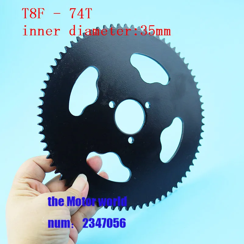 74Tooth 35mm T8F Rear Chain Sprocket For small 4 Stroke 47cc 49cc Engine Pocket Bike Goped Scooter Mini Moto  ATV Quad