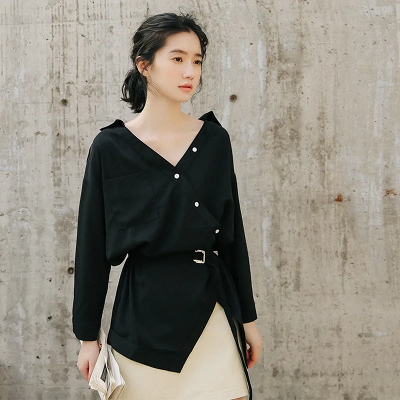 Top social female blouse 2018 women Korean style office ladies female business shirts tops fashion woman blouses 2018 DD1429