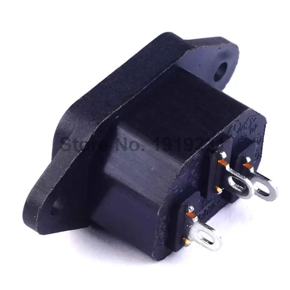 1 Pcs AC Power Socket 2Pin Socket 10A 250V