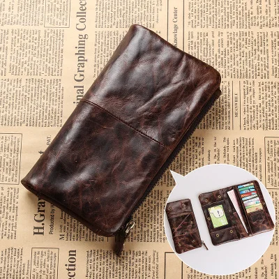 Cattle Design Male Organizer Wallet Bifold Business Credit Card Case Fashion Checkbook Long Wallet Snap Purse Clutch Case 1029