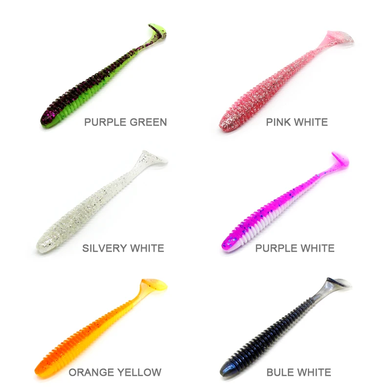 Agape Fishing Lure Soft Lure Silicon Bait Soft Bait ADSL208/SWMP3 10pcs 80mm 2.2g