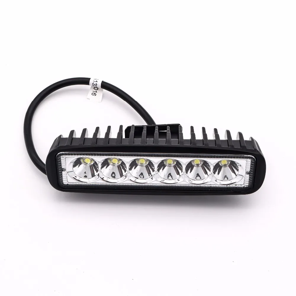 CENREE LED Light Bar 18W Spot Work Light 9-30V 6000K 1300LM Waterproof  for ATV, Jeep, Boat, Suv, Truck,Car,Atvs,Black