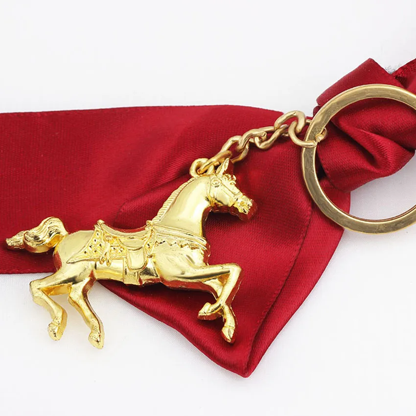 QianBei Hot Sale Horse Animal Pet Keychain Keyring Classic Pendant Key Bag Chain Creative Gift Jewelry Women Men Free Bulk