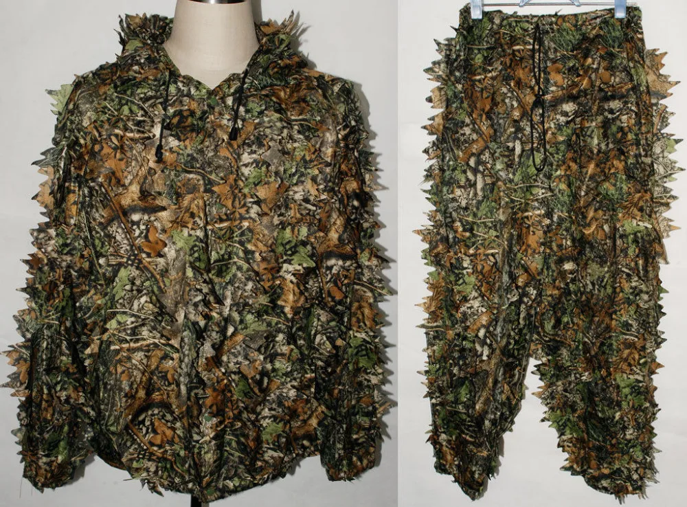 

Realtree Camo Hunting Leaf Net Ghillie Suit Jacket And Trousers- MH010