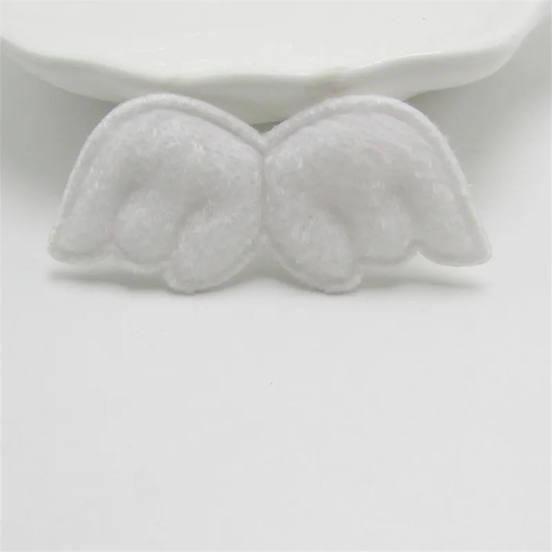 5x2.2cm 60pcs/lot furry felt Angel wing appliques for clothing DIY handmade Children Hair Accessories and Clothes Sewing