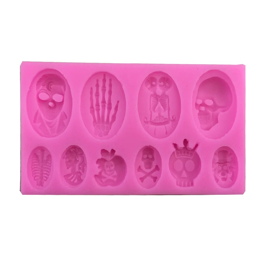 Halloween Cube Tray Silicone Molds Muffin Cup Cake Pudding Jelly Chocolate Mold Kitchen Baking Cake Tools