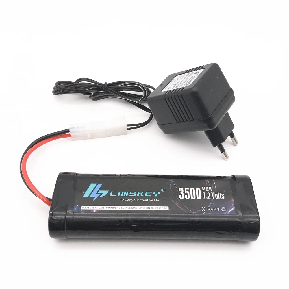 Charger For 7.2V Ni-Cd Ni-MH SC Battery Input AC 110V-240V Output 7.2V 250mA With Tamiya KET-2P Plug For RC Toy