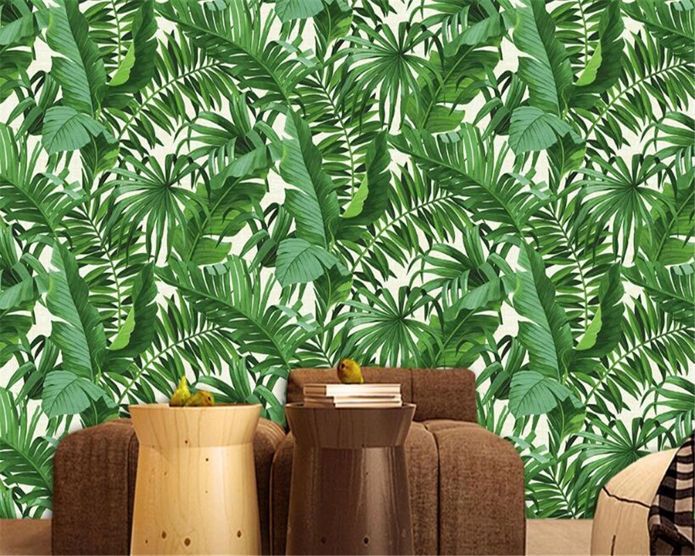 beibehang Can customize any size silk cloth wall paper tropical rainforest personality background papel de parede 3d wallpaper