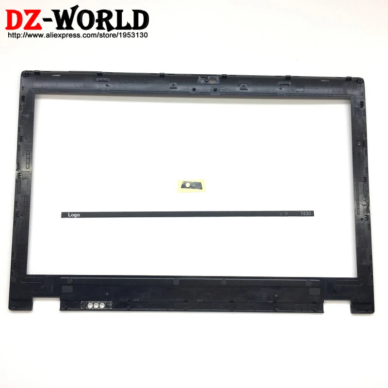 New Original Shell Screen Front Frame LCD Bezel Case Cover for Lenovo ThinkPad T430 Laptop with Model Label Camera Sticker 