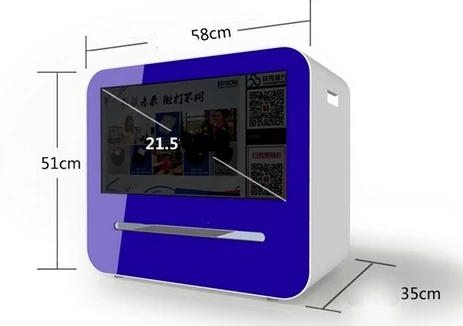 Touchsreen 42 Inch Digitale Instant Photo Kiosk 4G/Wifi Insta-Gram Photo Booth Kiosk Voor Winkelcentrum