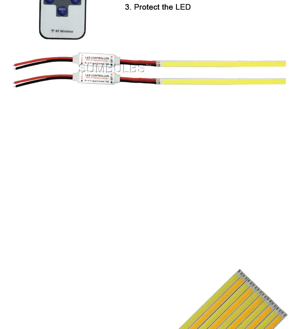 10 stücke 300x6MM 14W COB Streifen Led-leuchten DC 12V Chip On Board Bar Beleuchtung quelle 12v Indoor Outdoor Lampen 30CM 1000LM Led-lampe – Detail 9