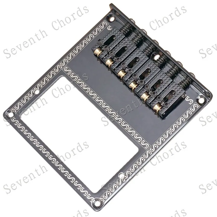 Ein Satz schwarzer Humbucker für E-Gitarren mit Montageloch, 6-saitiger Rollensattelbrücke, Zubehörteile für Musikinstrumente – Detail 3