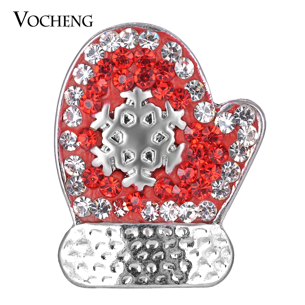 Christmas Gift Glove Vocheng Ginger Snaps 18mm 4 Colors Filled Crystal Vn-1605