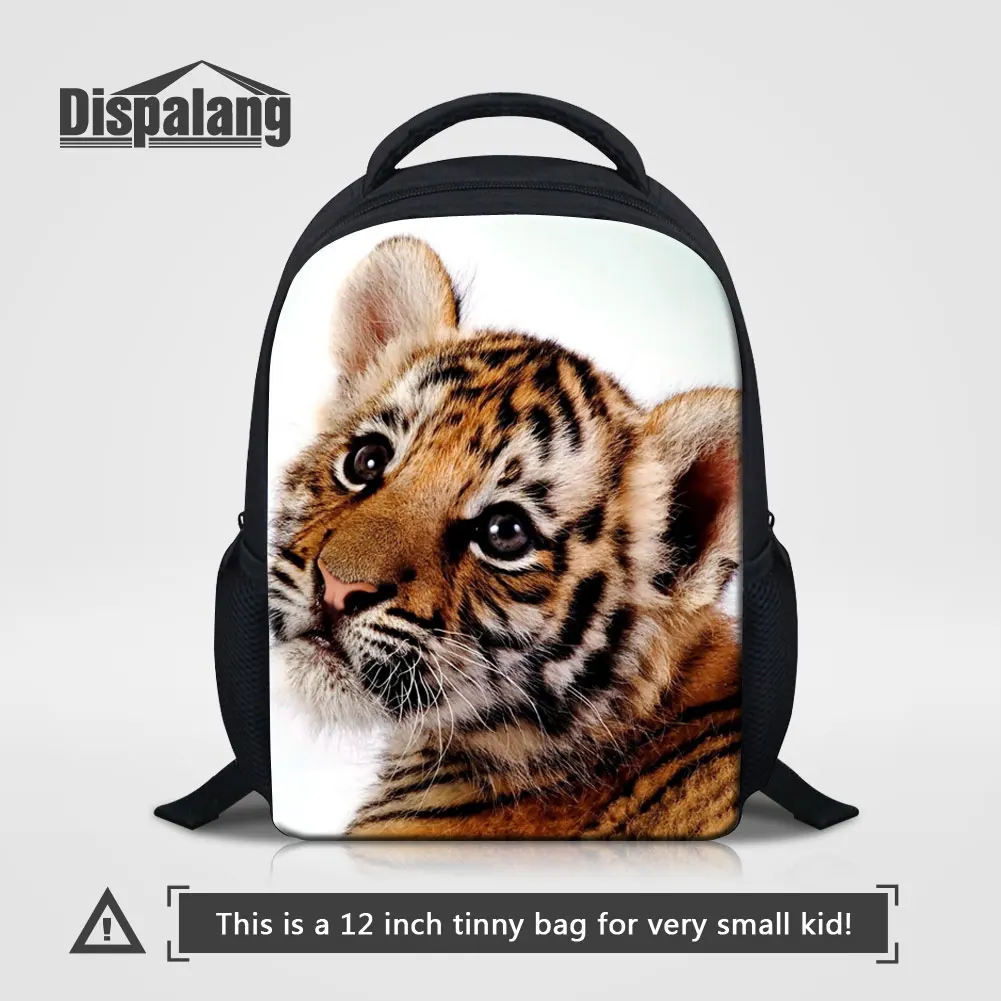 Kids Mini Bagpack 3D Printing Horse Tiger Dog Animal School Bag For Children Boys Outdoor Travel Shoulder Backpack Child Bookbag