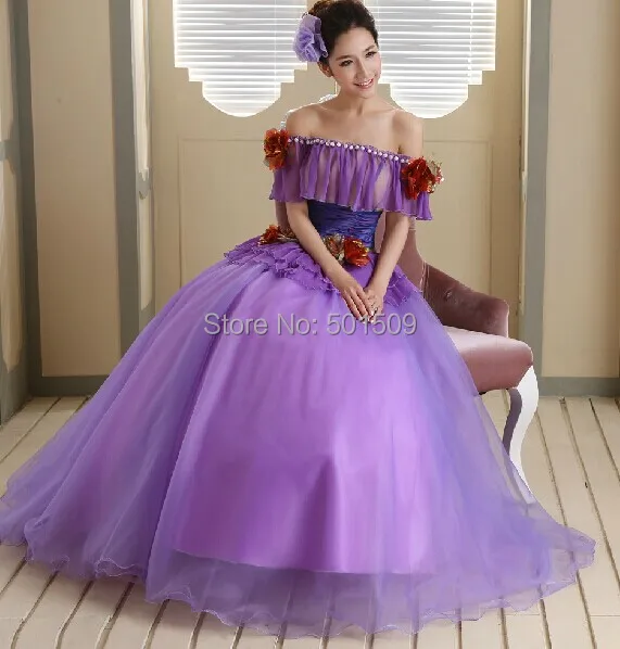 peral beading chiffon slash purple Medieval dress Renaissance gown Sissi princess dress Victoria Gothic/Marie Antoine Belle Ball