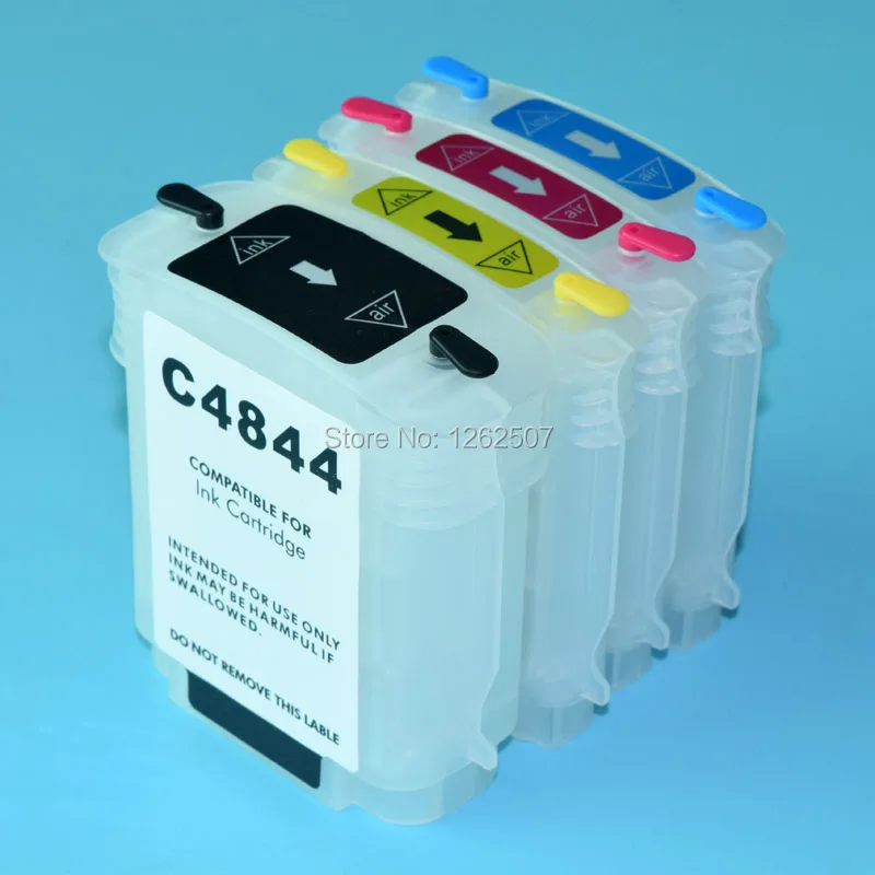 69ML 28ML Compatible HP 82 11 Refillable Ink Cartridge With ARC Chips For HP Designjet 111 HP111 Plotters