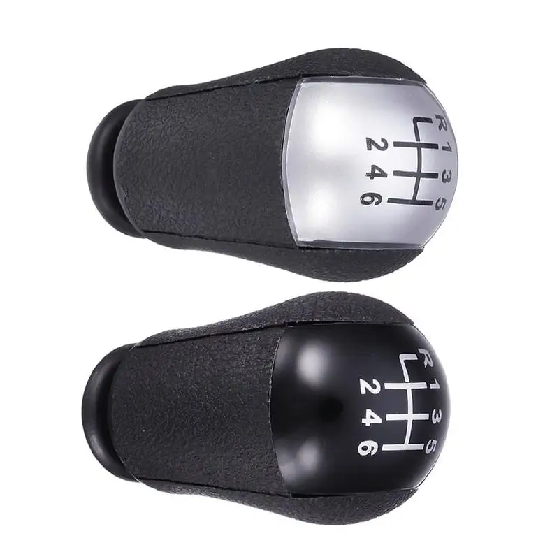 6 Speed Gear Stick Shift Knob Shifter Lever For Ford for Focus / Mondeo / Fiesta / C-Max Car Interior Accessories Black / Sliver