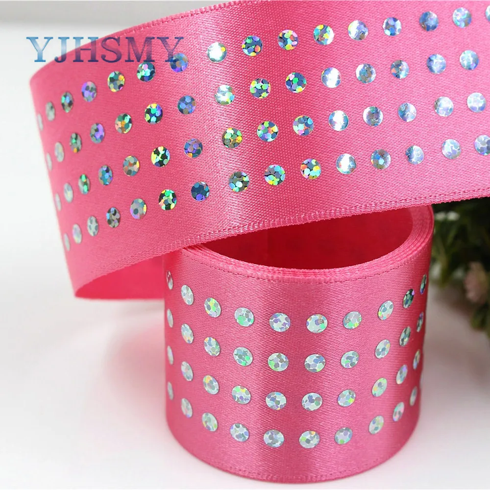 YJHSMY – ruban pur à paillettes blanches, 184113,38mm, 2 yards, accessoires de mariage, DIY, matériel fait à la main pour la saint-valentin