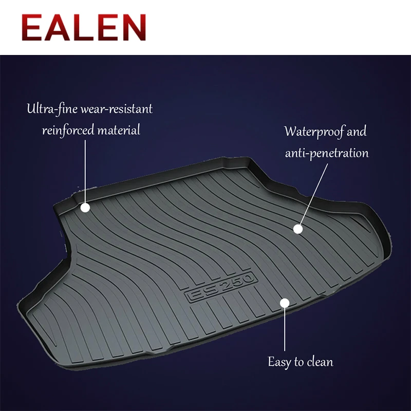 EALEN For Lexus ES250/ES200 XV60 ES300H GX J150 NX Liner Tray Waterproof Anti-slip mat Accessories 1Set Car Cargo rear trunk mat