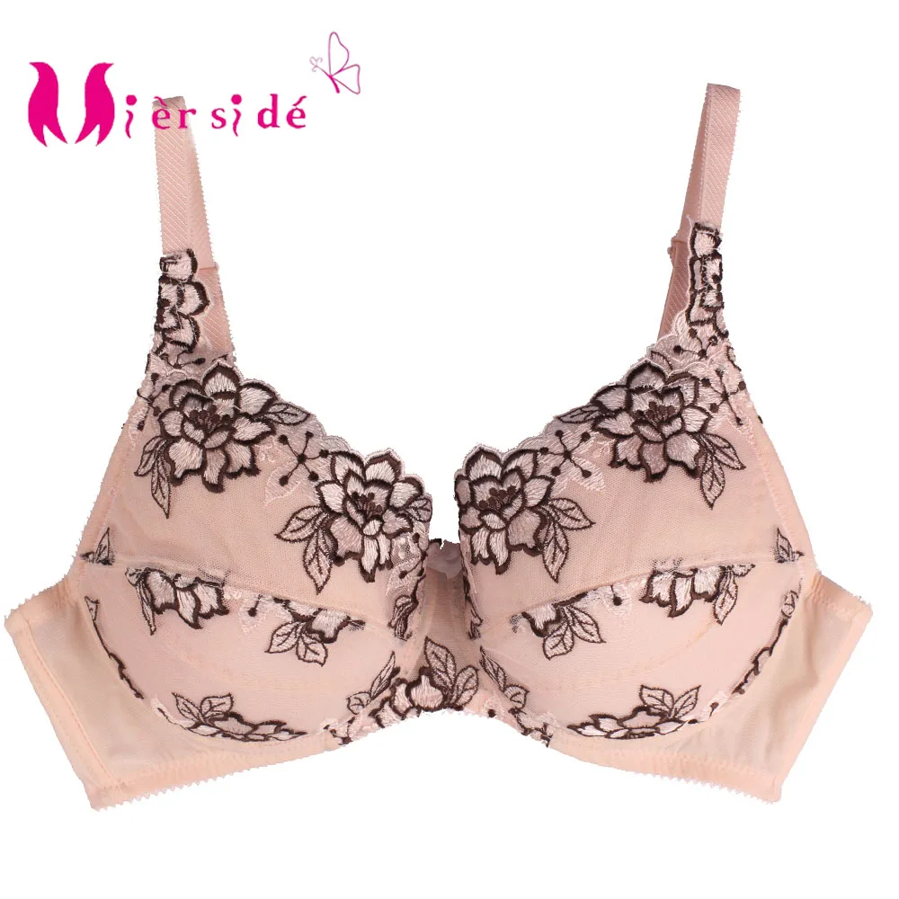 Mierside ZBW029 Push Up Bras of Women Soft Cotton Padded Unlined Full Cup Bra Sexy Sweet Pink Color Plus Size  36-44 B/C/D/DD