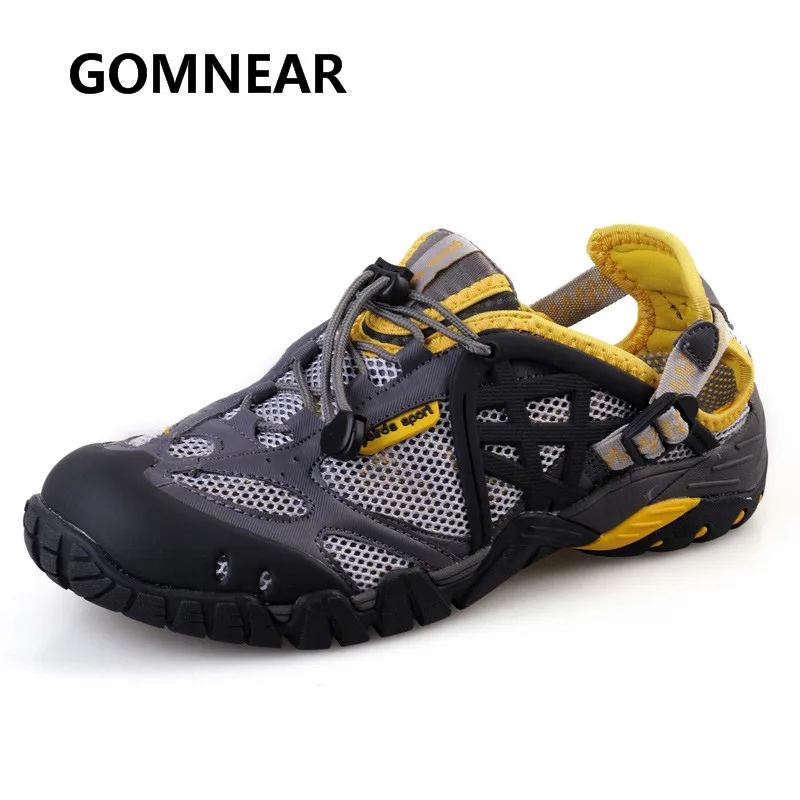 GOMNEAR Water Shoes Men Summer Breathable Antiskid Slip-on Scandals Fishing Boating Camping Aqua Shoes Seaside Free shipping