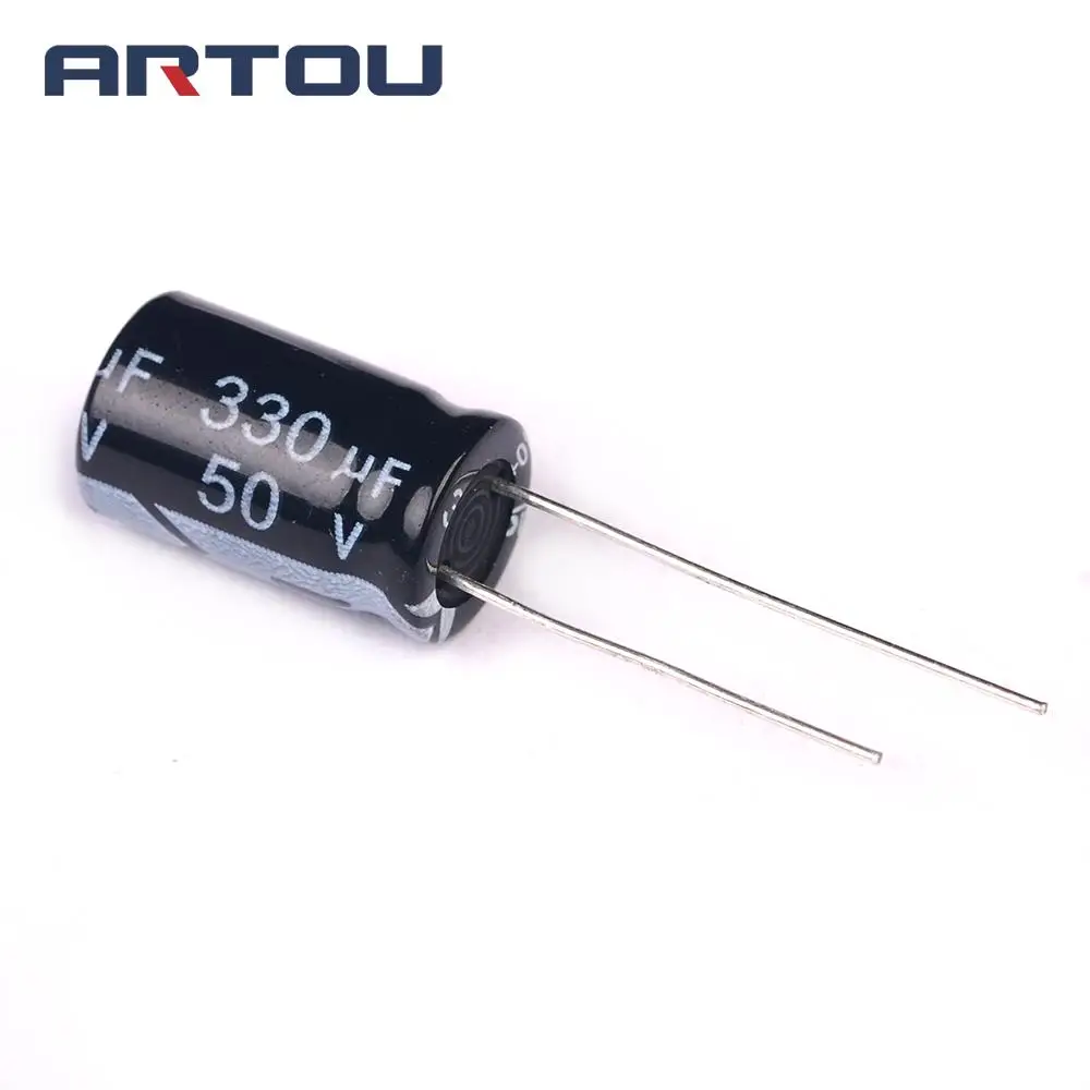 50PCS 50V 330UF 10*16 10X16MM 330UF DIP Aluminum Electrolytic Capacitor