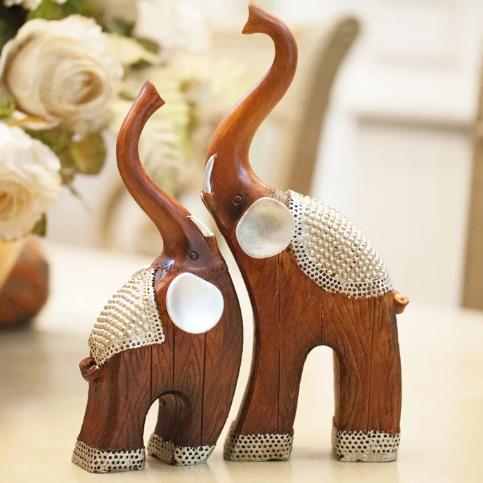 

Animal resin crafts, lovers crafts, living room decoration, home decor, elephant Home Furnishing ornament, statue, wedding gift~