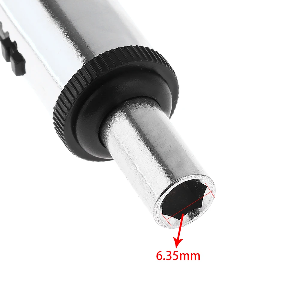 0-180 Degrees Multifunctional Ratchet Screwdriver Wrench with 1/4 Inch Inner Hexagon Interface Support Turning Right or Left