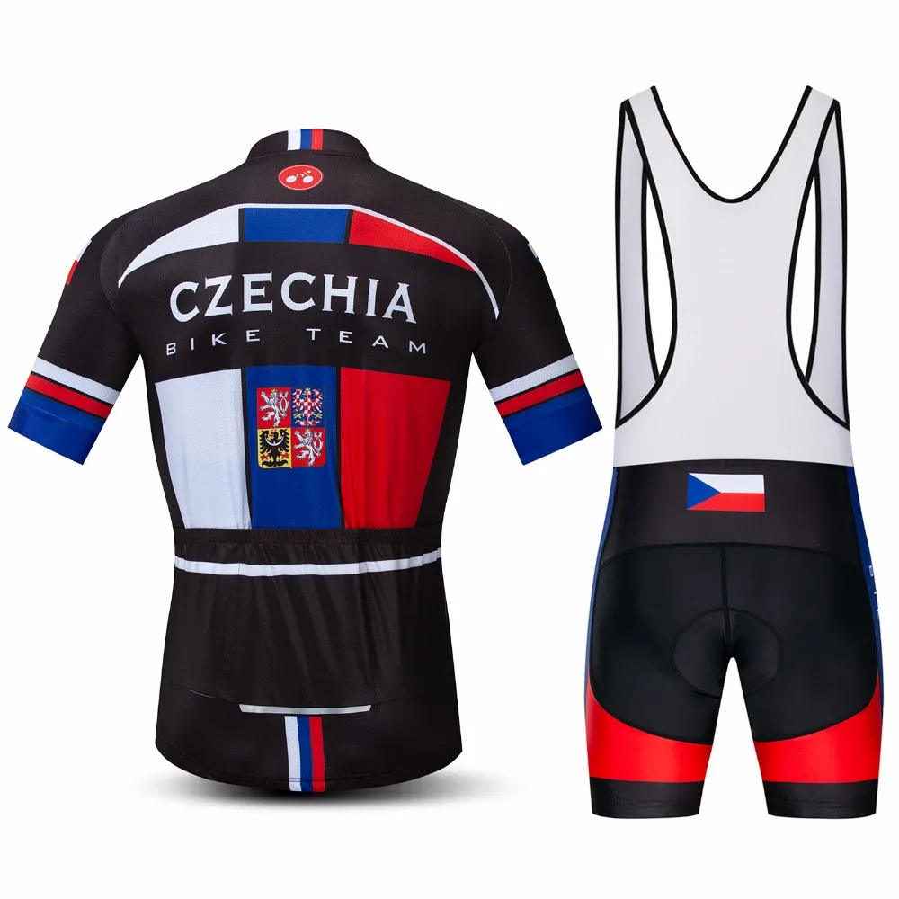 2019 Weimostar Czech Republic Bike Jersey Set Men's cycling jersey bib shorts MTB tops Mountian Road Bicycle suit Ropa Ciclismo