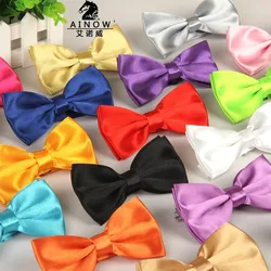 Gravata borboleta de casamento de casamento de cavalheiro sólido cravat novo homem cor brilhante gravata borboleta negócio bowties pajarita turquesa